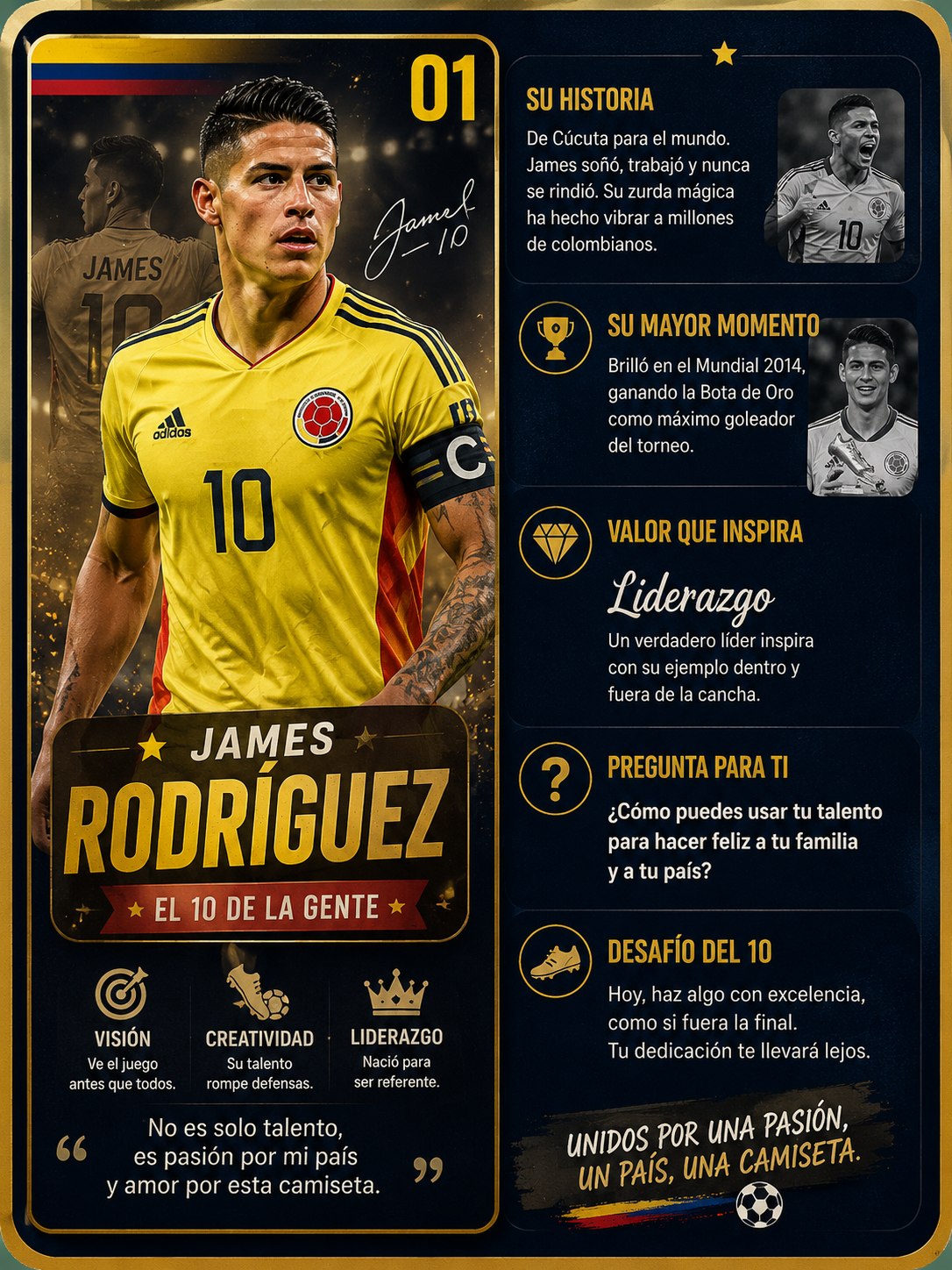 Carta de James Rodríguez — Liderazgo